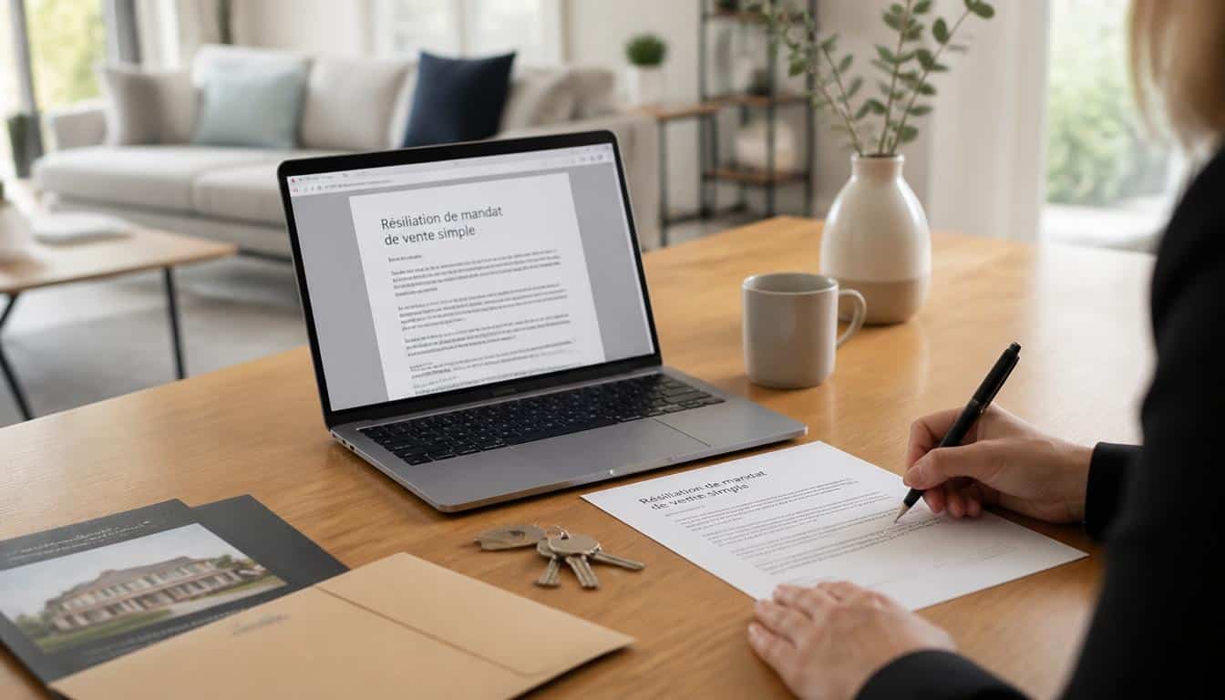 Résiliation d’un mandat de vente simple en PDF